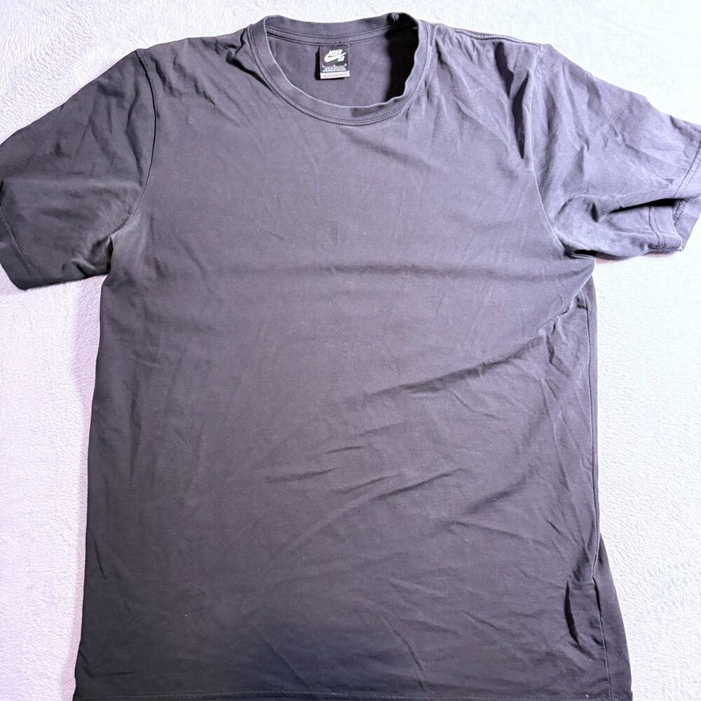 Mens Nike SB Dri-Fit T-Shirt Blank Black Tee Embroidered